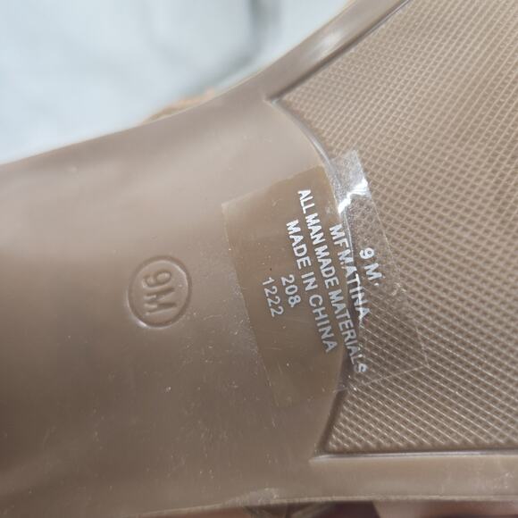 Marc Fisher Sandals Womens 9 M Melita Brown Slip on Strappy Slip-On Block Heels - Picture 7 of 7